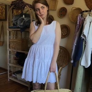 Gianni Bini layered white embroidery dress